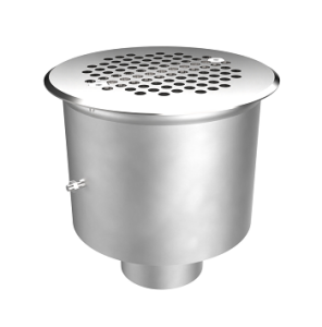 Донный слив 2" D154 с нижн. подключением, плитка (AISI 316L)