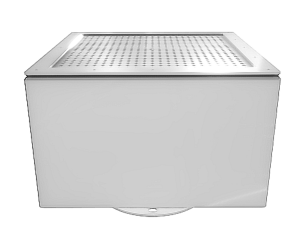 Донный слив DN 125 400х400 с нижним подключением