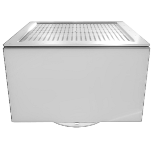 Донный слив DN 125  400х400 с нижним подключением (AISI 316L)