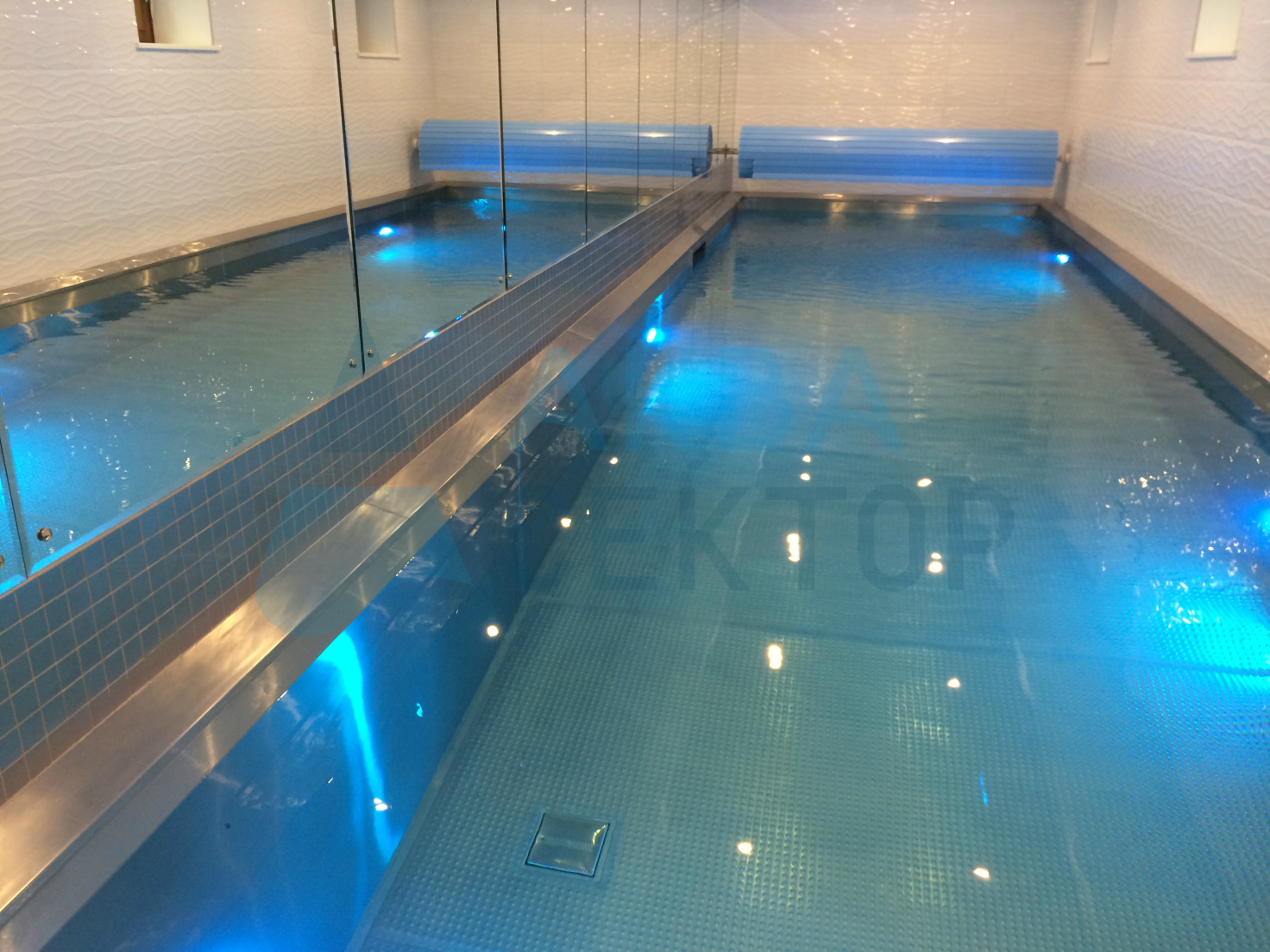 Indoor skimmer pool 10х2,5 